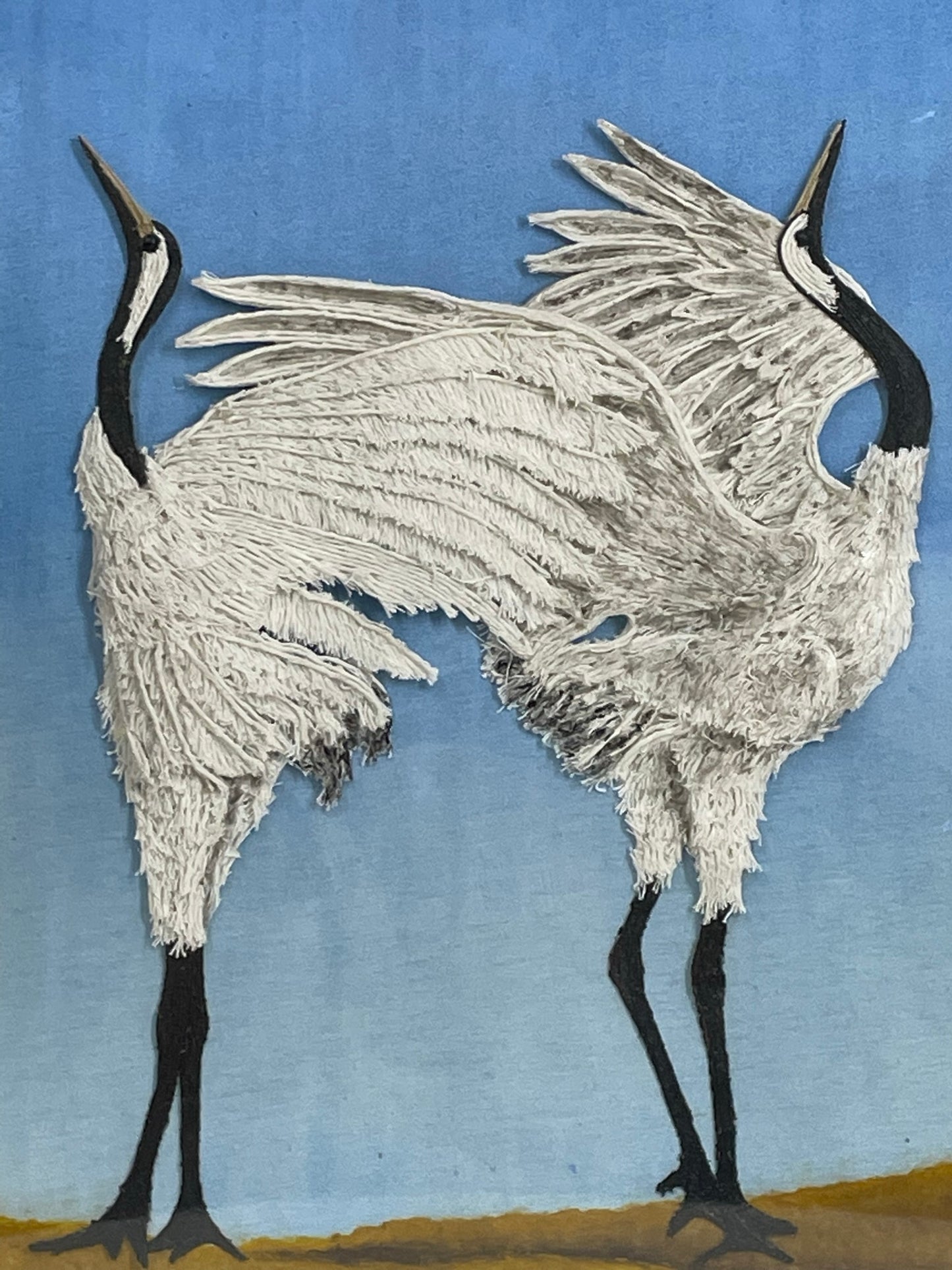 Beautiful White Ostriches Wall Art