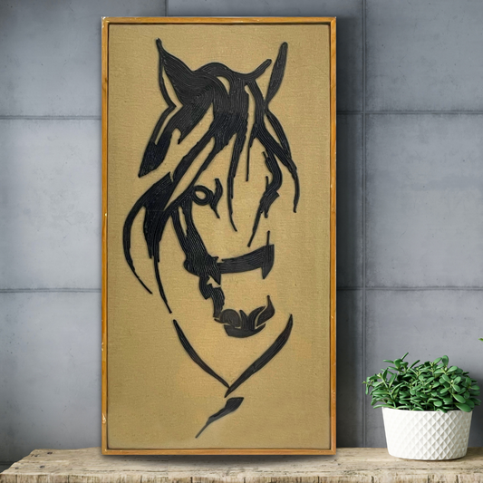 Beautiful Black Horse Wall Art