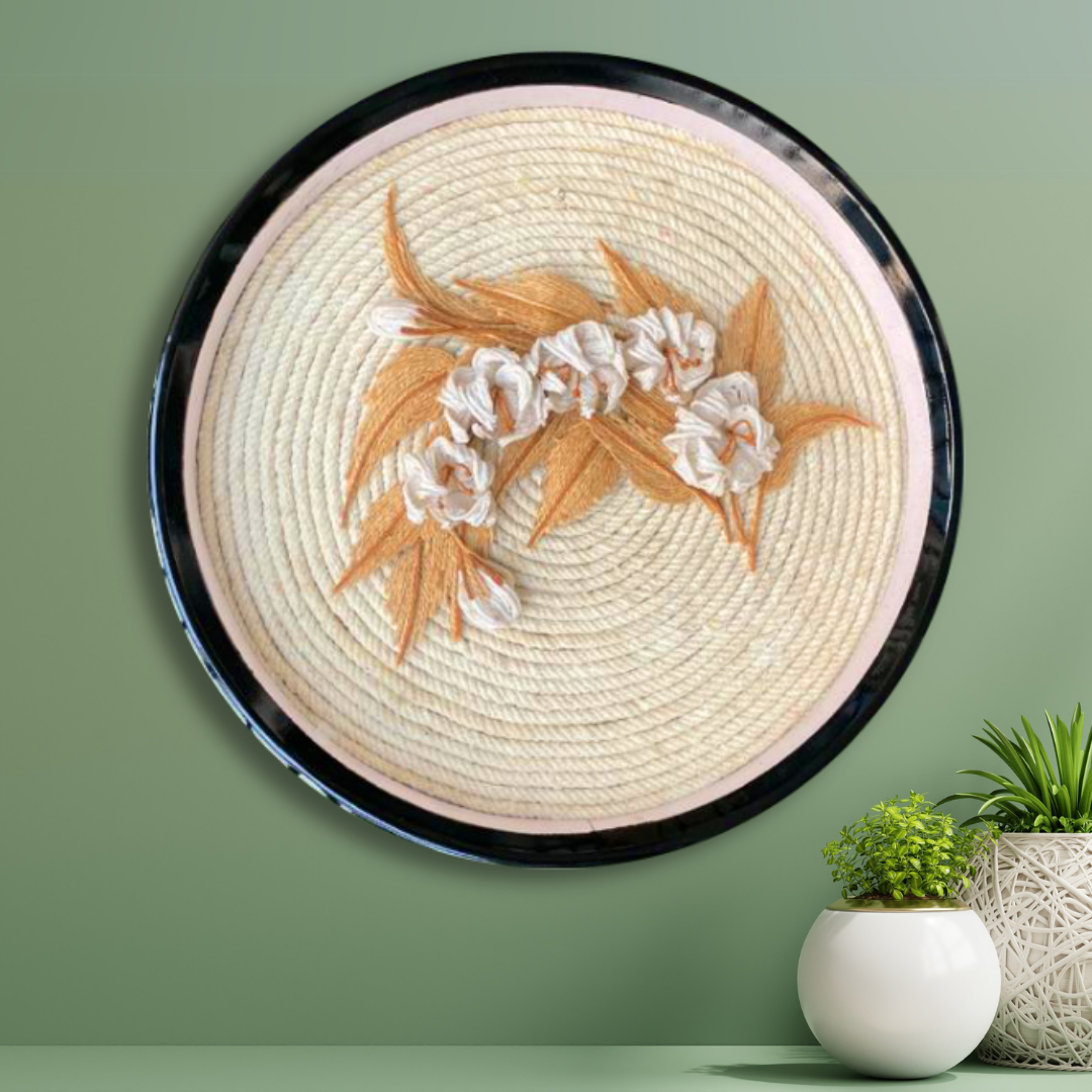 Floral Grace Round Wall Art